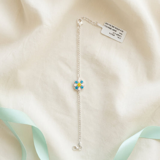 92.5 Silver Flower Bracelet for Kids | Manaaya Happy Bloom Bracelet