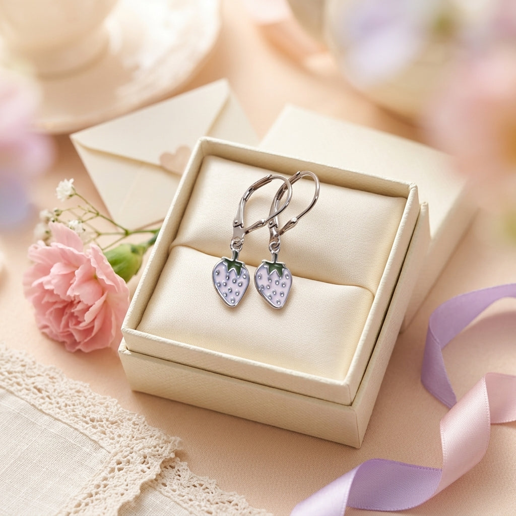 Manaaya Pink Berry Earrings