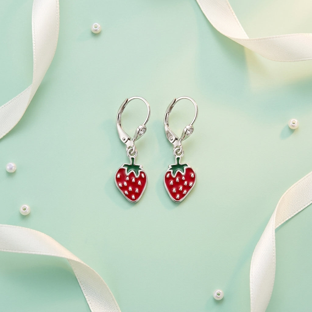 Manaaya Red Berry Earrings