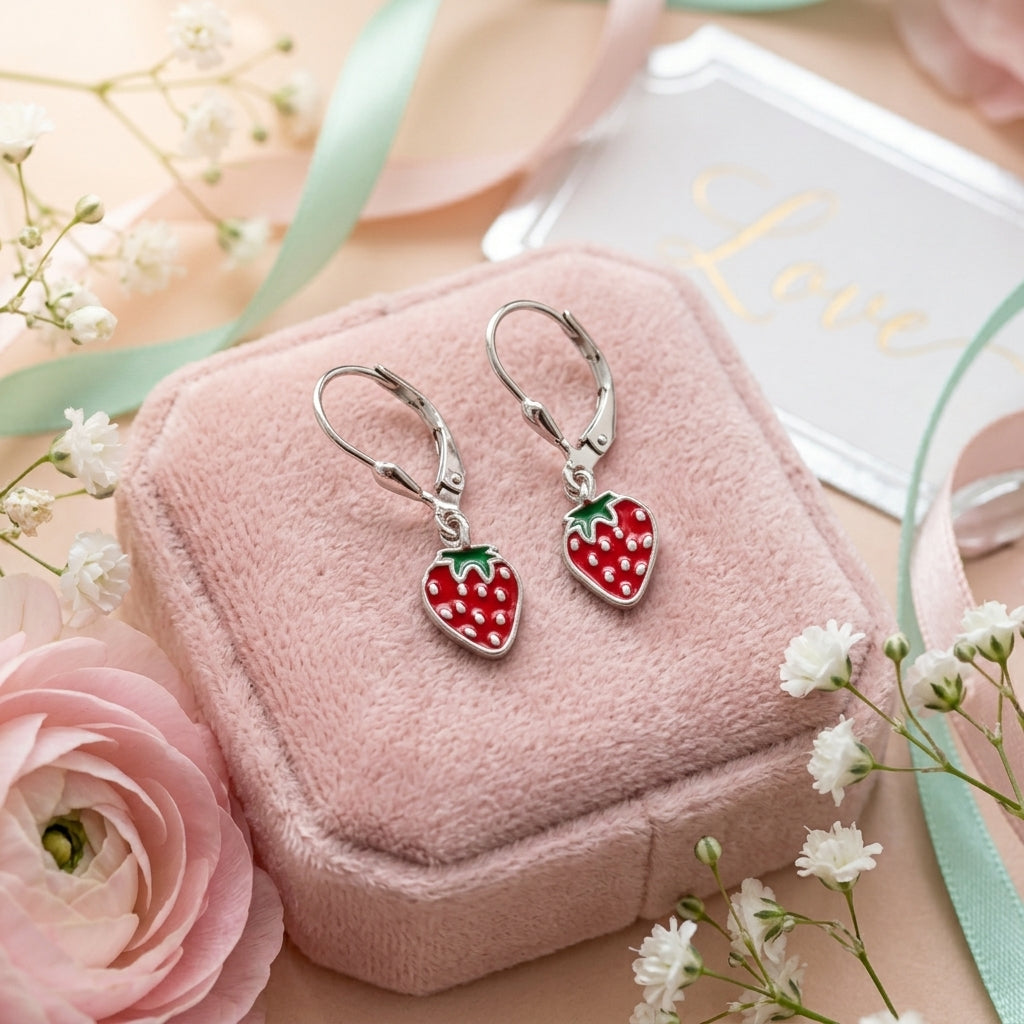Manaaya Red Berry Earrings