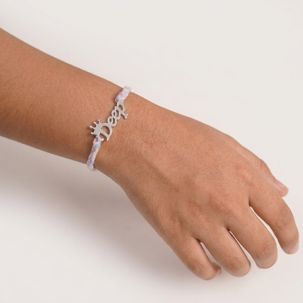 Customized Name Rakhi – 92.5 Sterling Silver
